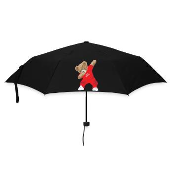 Dabbing Teddy - Regenschirm (klein) - Schwarz - Vorne