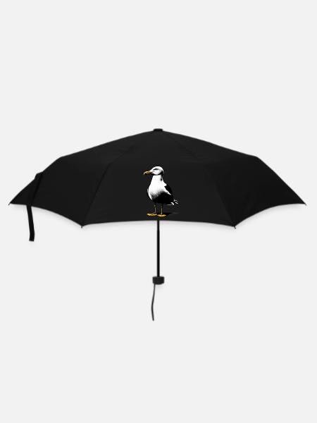 Möwe lacht | Lachmöwe - Regenschirm (klein) - Schwarz