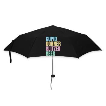Funny Christmas alcohol - Umbrella (small) - black - Front