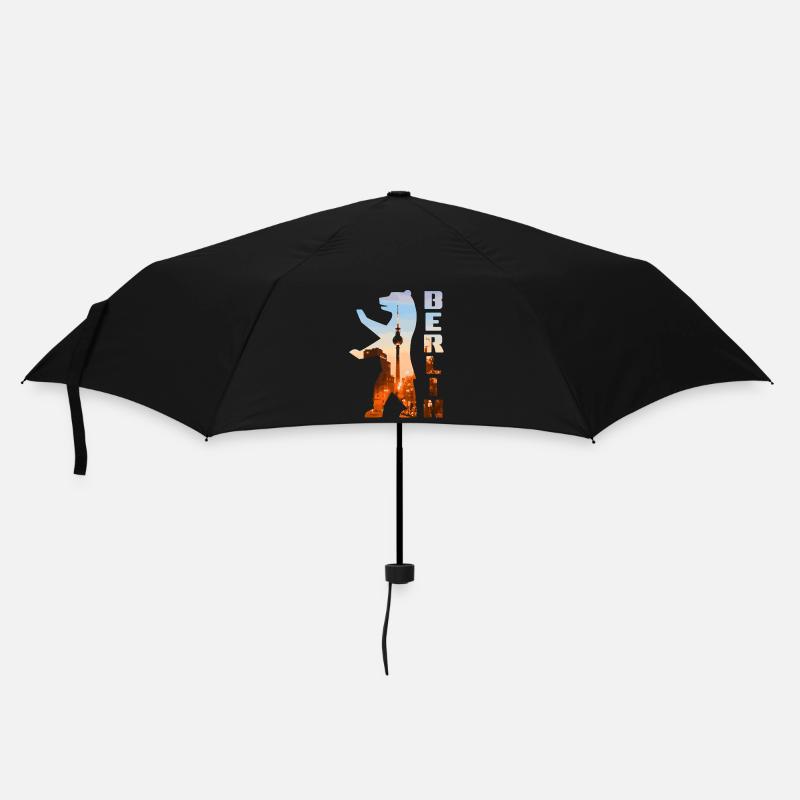 Berlin Bear Silhouette - Umbrella (small) - black