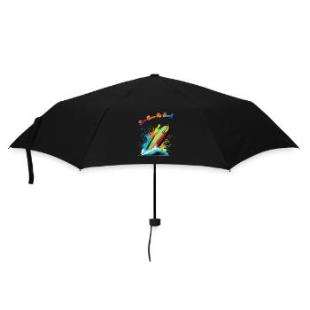 Meer, Sonne & Surfen - Regenschirm (klein) - Schwarz - Vorne