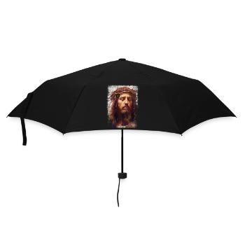 jesus bible christian religion christian cross christian - Umbrella (small) - black - Front