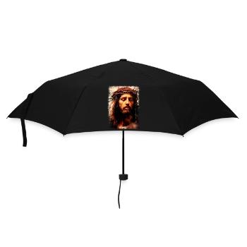 jesus bible christian religion christian cross christian - Umbrella (small) - black - Front