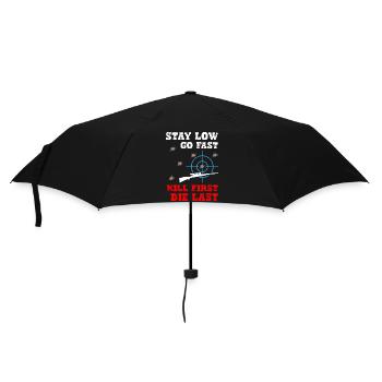 Stay Low Go Fast Kill First Die Last Sniper - Umbrella (small) - black - Front