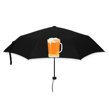 Beer Flask Mug Booze Bachelor Party 3 - Umbrella (small) - black - Front
