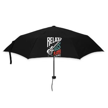 Entspannen Sie sich Der Bassist ist hier - Regenschirm (klein) - Schwarz - Vorne