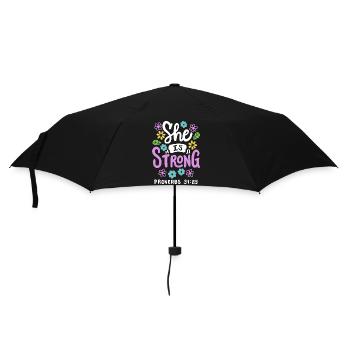 Christlich Glaube Bibelvers - Regenschirm (klein) - Schwarz - Vorne