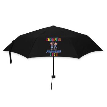 Kindergarten Abgänger 2024 Abschied Kita Hort Kiga - Regenschirm (klein) - Schwarz - Vorne