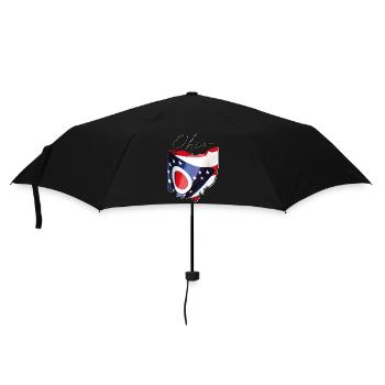 Ohio (États-Unis) | Drapeau réel | Flag Map Script - Parapluie standard - noir - Devant