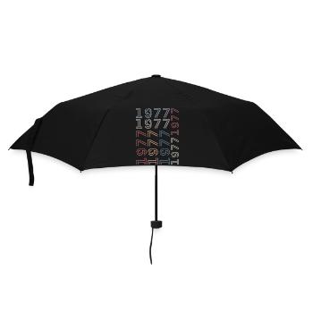 Jahrgang 1977 Geburtstagsgeschenk 1977 Retro 1977 - Regenschirm (klein) - Schwarz - Vorne