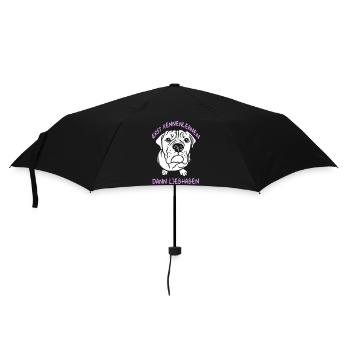 D’abord apprendre à se connaître, puis s’aimer - Bulldog - Parapluie standard - noir - Devant