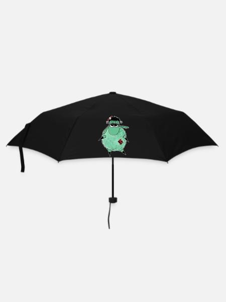 Wolly Sheepling Halloween Monster - Regenschirm (klein) - Schwarz