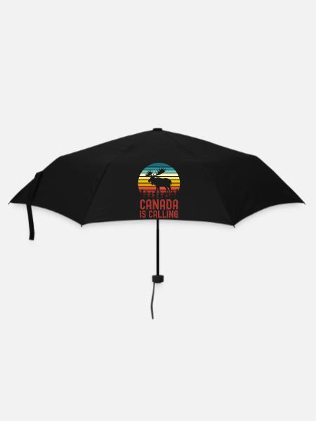 Kanada Elch - Regenschirm (klein) - Schwarz