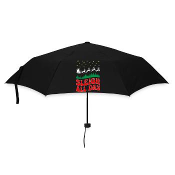 Traîneau du Père Noël toute la journée - Parapluie standard - noir - Devant