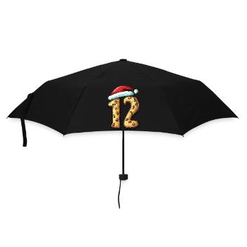 12 Numéro Noël - Parapluie standard - noir - Devant