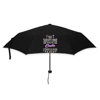 So sieht eine richtig coole Försterin aus - Regenschirm (klein) - Schwarz - Vorne