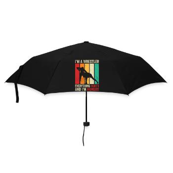 I'm a Wrestler Everything hurts and I'm hungry - Umbrella (small) - black - Front