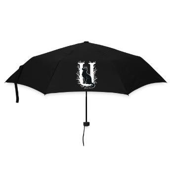 Lettre U avec chat - Parapluie standard - noir - Devant
