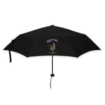 Oreilles de lapin de Pâques disant cadeau - Parapluie standard - noir - Devant