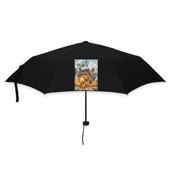Männer saufen Bier Geschenk - Regenschirm (klein) - Schwarz - Vorne