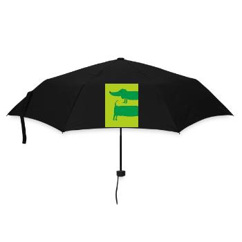 Teckel Chien Vert - Parapluie standard - noir - Devant