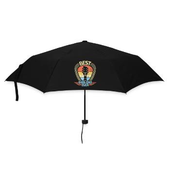 Best Bass Dad Gift for Dad Husband Bass Player - Umbrella (small) - black - Front