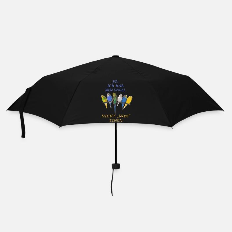 Spruch Vögel Wellensittich - Regenschirm (klein) - Schwarz