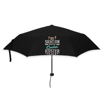 So sieht ein richtig cooler Küster aus - Regenschirm (klein) - Schwarz - Vorne