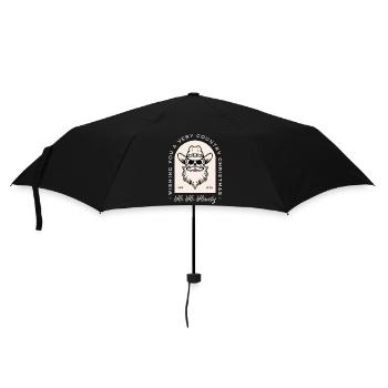 Christmas cowboy wishes Santa skull creepy western - Umbrella (small) - black - Front