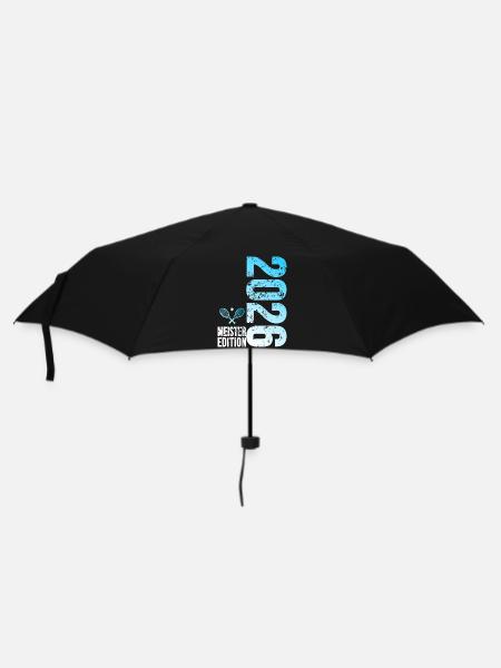 Tennis Meister Edition 2026 in blau weiß - Regenschirm (klein) - Schwarz