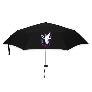 Howling husky in logo style - Umbrella (small) - black - Front