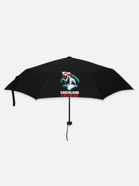Grönland Bär Flagge Nicht Zu Verkaufen  - Regenschirm (klein) - Schwarz