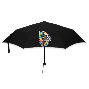 Motocross biker motorcycle cross trial enduro freestyle - Umbrella (small) - black - Front