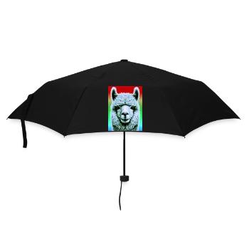 Alpaka - Regenschirm (klein) - Schwarz - Vorne