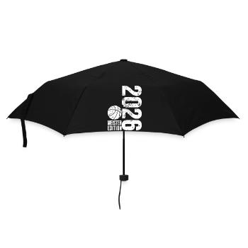 Basketball Meister Edition 2026 in weiß - Regenschirm (klein) - Schwarz - Vorne