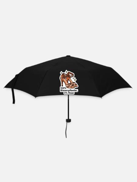Lateintanz Tanzschuhe Blasenpflaster T-Shirt - Regenschirm (klein) - Schwarz