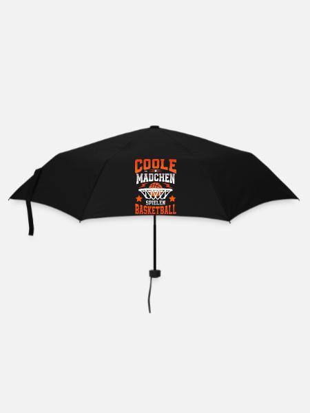 Mädchen Basketball - Regenschirm (klein) - Schwarz