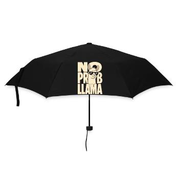 No Prob Llama – Cooles Lama mit Sonnenbrille - Regenschirm (klein) - Schwarz - Vorne