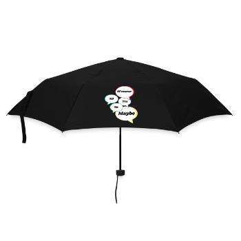 No Yes Maybe Of Course Statement Answers colorful - Umbrella (small) - black - Front