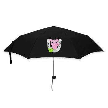 cochon comique du bonheur - Parapluie standard - noir - Devant