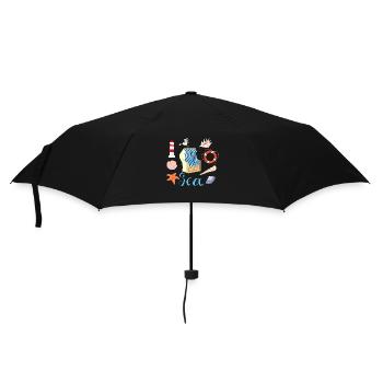 Ahoi Maritim Style, beach chair, light tower, starfish - Umbrella (small) - black - Front