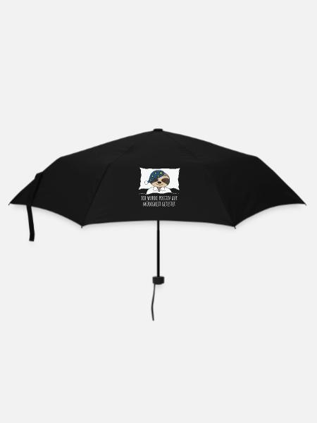Ich wurde positiv auf Müdigkeit getestet Faultier - Regenschirm (klein) - Schwarz