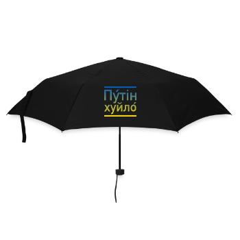 Putin khuylo ukraine colors - Regenschirm (klein) - Schwarz - Vorne