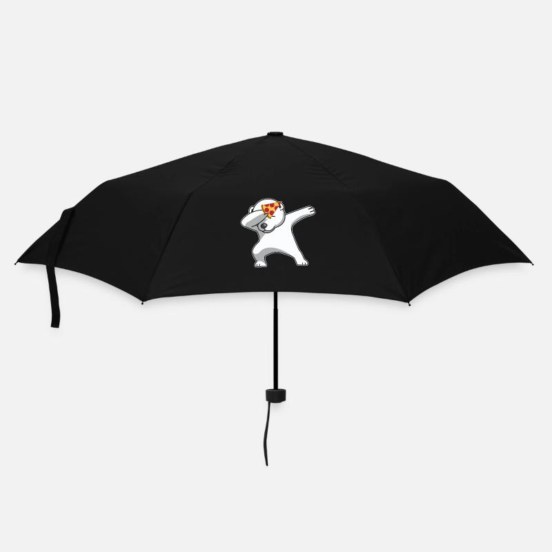 dab dabbing eisbär pizza fun geschenk bear polar - Regenschirm (klein) - Schwarz