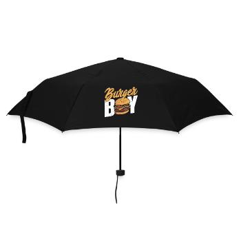 Burger Boy Hamburger Food Meat Buns - Regenschirm (klein) - Schwarz - Vorne