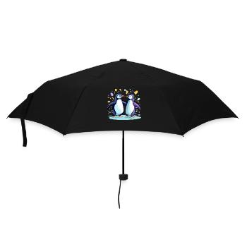 Iki and biki the penguins - Umbrella (small) - black - Front