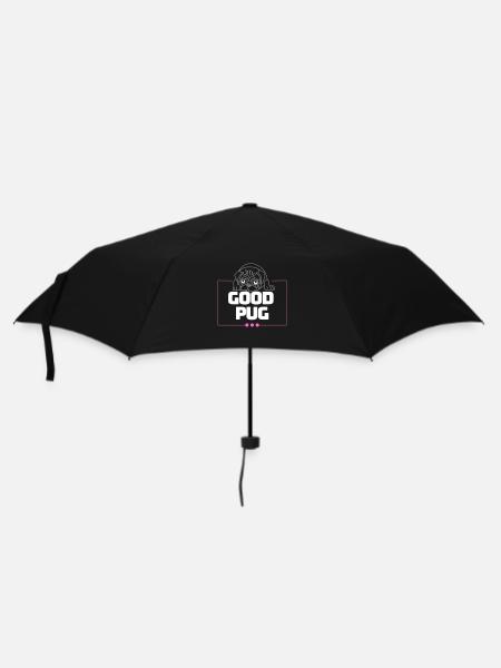 Guter Mops - Der Niedliche Begleiter - Regenschirm (klein) - Schwarz