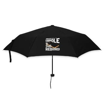 Cornhole No Balls Required Bean Bag Toss Player - Umbrella (small) - black - Front