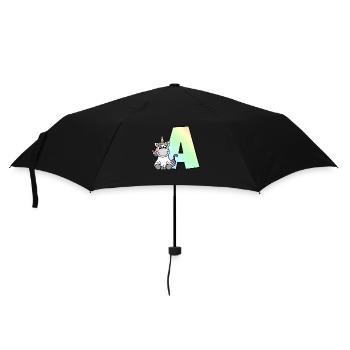 Unicorn Letter A - Umbrella (small) - black - Front
