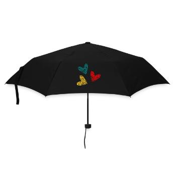 PAAR. ICH HABE GERADE GEHEIRATET. Junggesellinnenabschied. VALENTINSTAG. LIEBE. - Regenschirm (klein) - Schwarz - Vorne